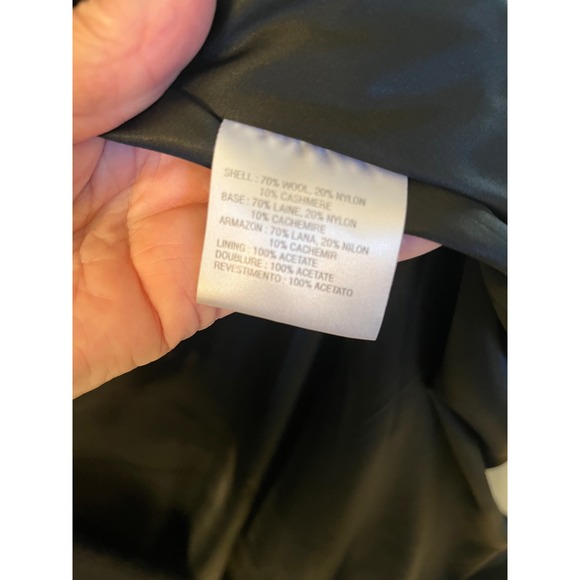 Vintage Liz Claiborne Black Cashmere Wool Blend Flared Coat Sz 8 Oversized Look - Picture 6 of 16